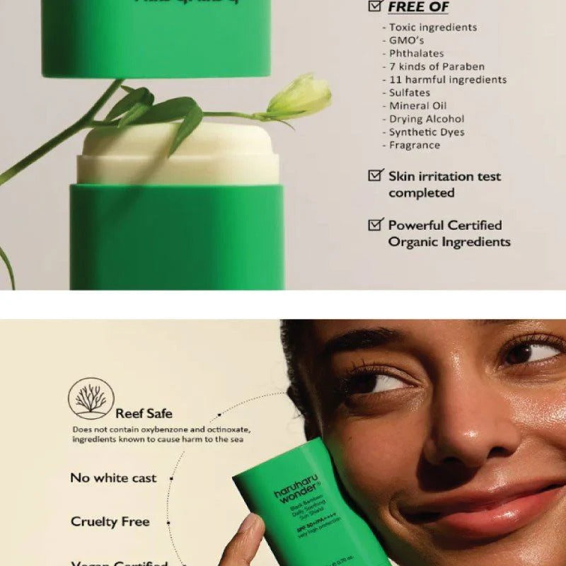 Haruharu Wonder Sun Stick SPF 50+ PA++++ – Black Bamboo 20g