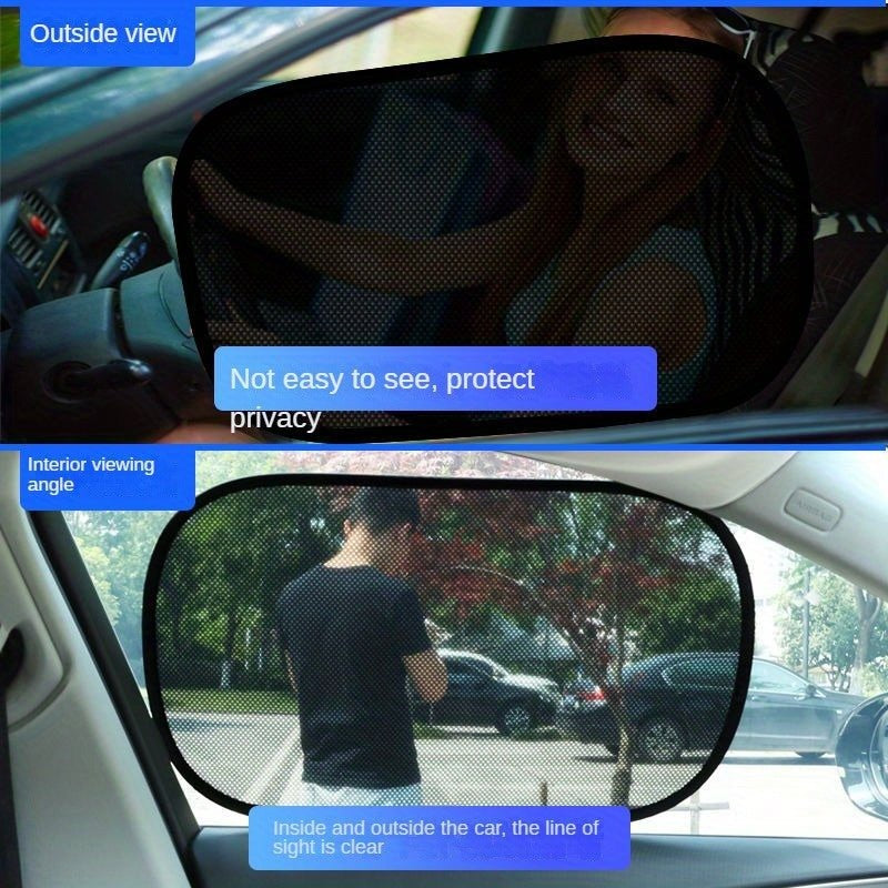 Car Sunshade & Electrostatic Barrier – 4-Pack Universal Window Sun Shield
