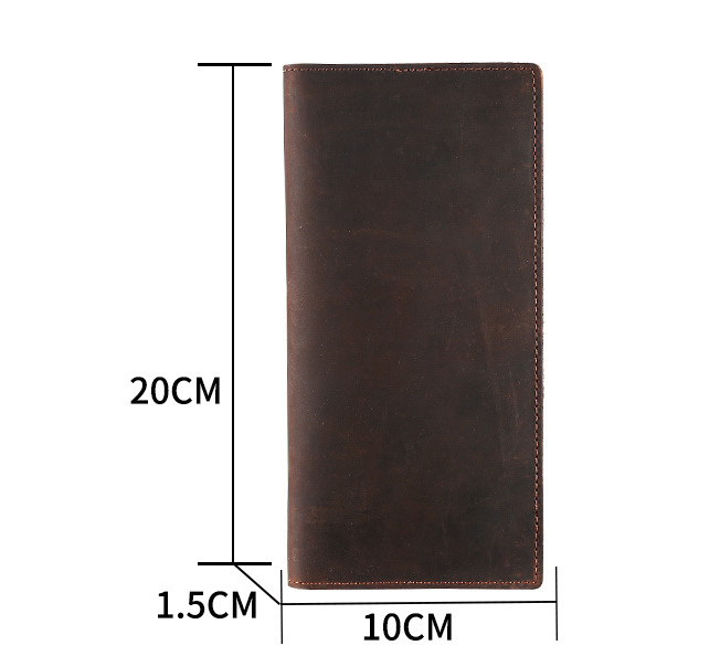Horse Long Wallet – Genuine Leather Hand-held Men's Card Holder