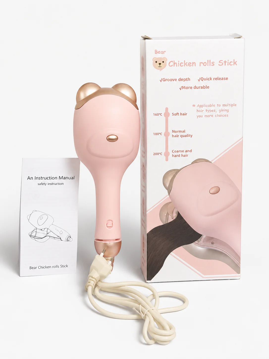 Bear Ceramic Hair Waver – Multi-Temperature Hair Styling Tool