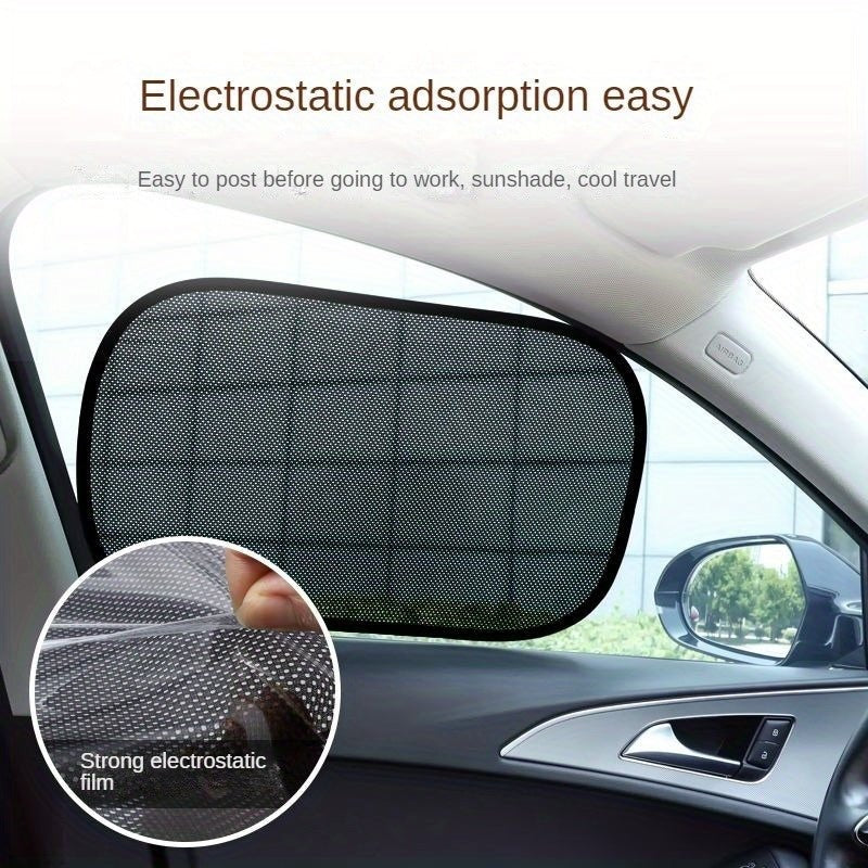 Car Sunshade & Electrostatic Barrier – 4-Pack Universal Window Sun Shield