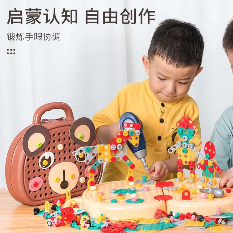DIY Creative Screw Puzzle Suitcase