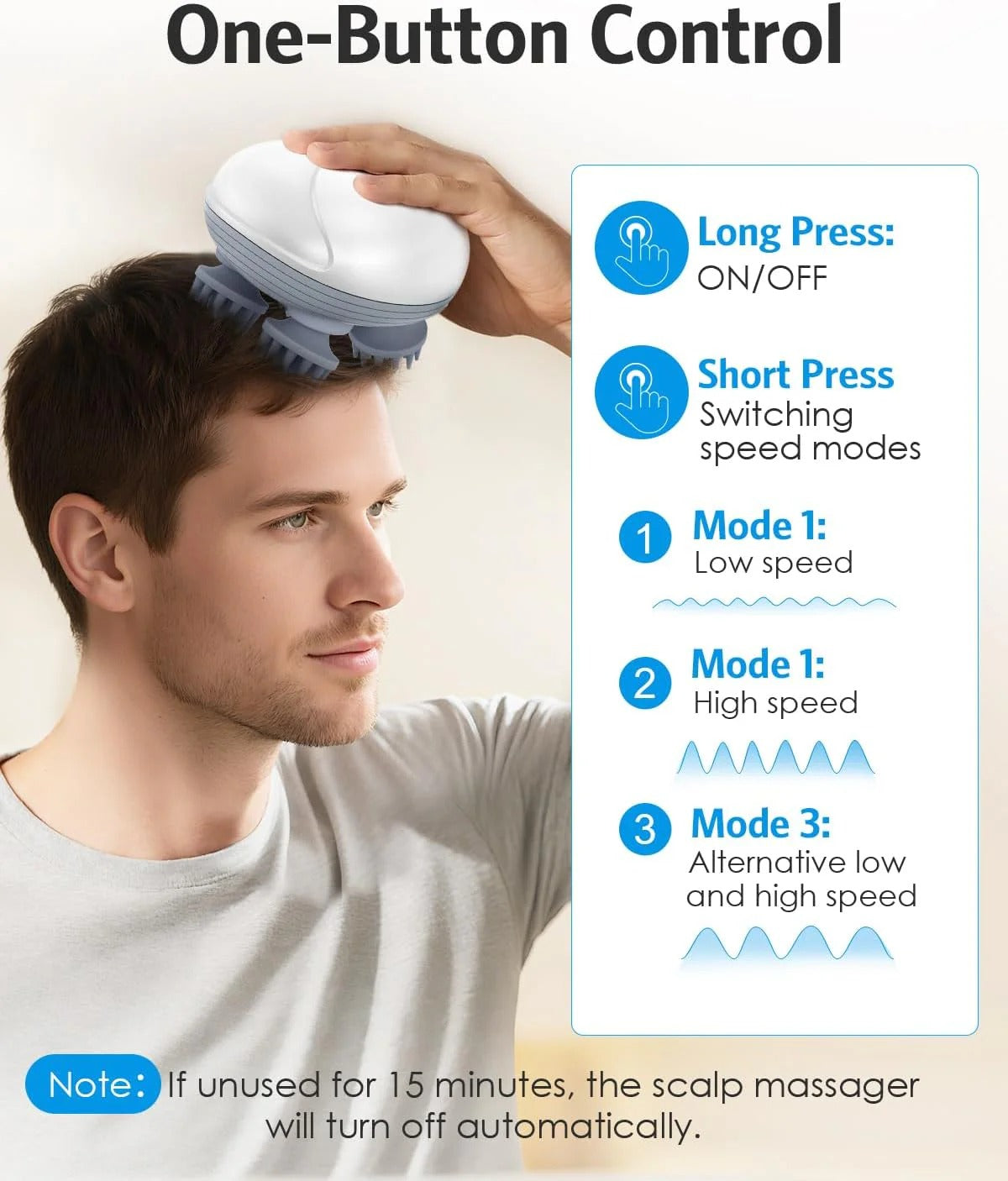Smart Scalp Massager – Rotating Massage Heads (Model OSK-701)