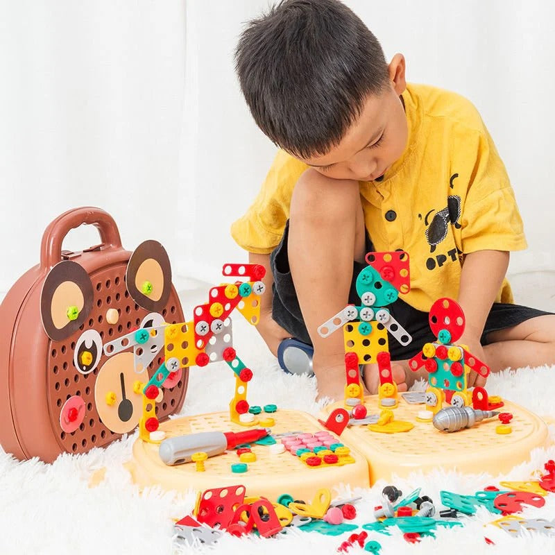 DIY Creative Screw Puzzle Suitcase