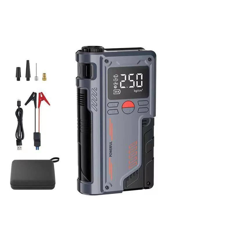 Portable Car Jump Starter with Digital Display – 3-in-1 Jump Starter, Air Compressor & Power Bank